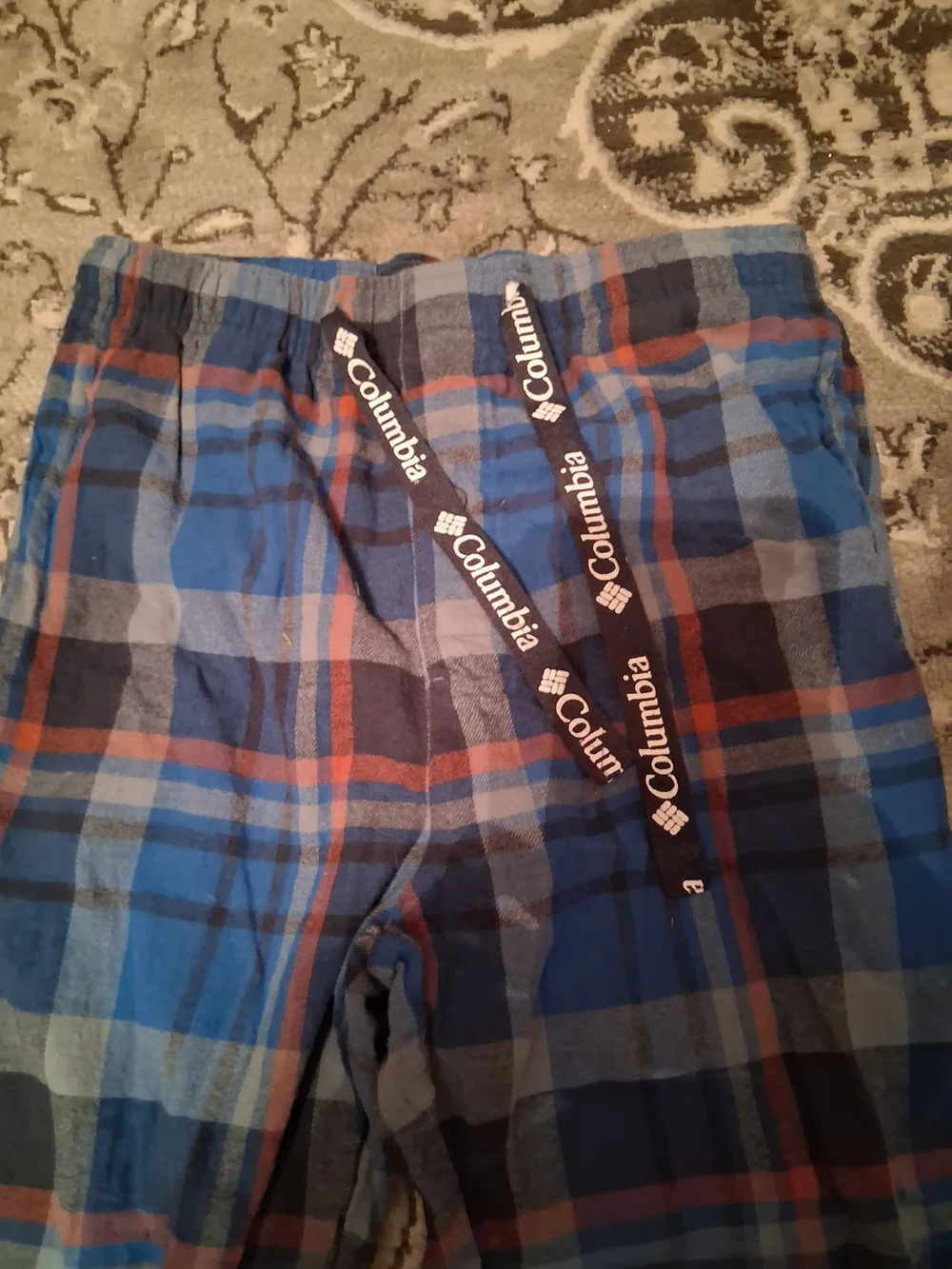 Columbia Boys' Blue Plaid Pajama Pants